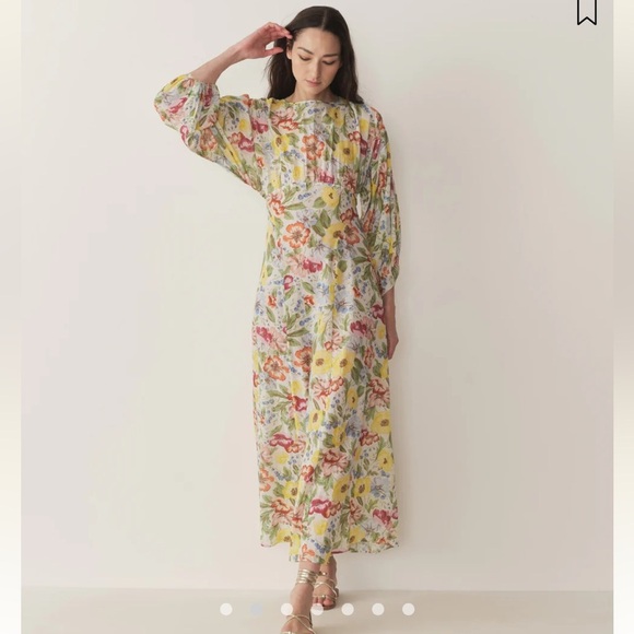 ISO TRADE Doen Oliana Dress in Blanc Anemone Bloom - Picture 5 of 12